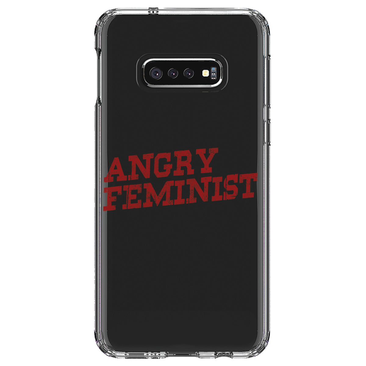 Angry Feminist Clear Shockproof iPhone Case, view 18