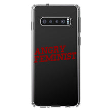 DistinctInk® Clear Shockproof Hybrid Case for Apple iPhone / Samsung Galaxy / Google Pixel - Angry Feminist