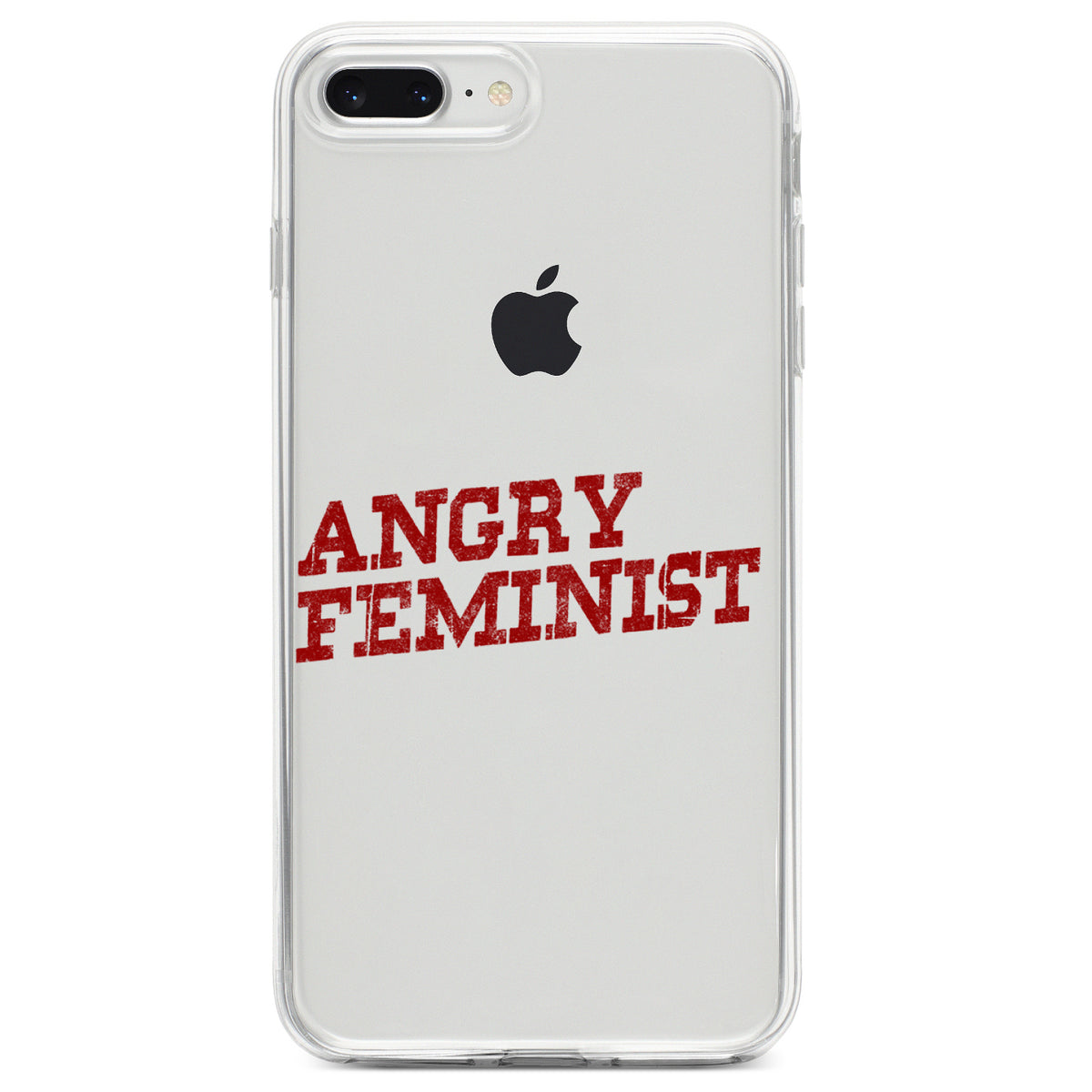 Angry Feminist Clear Shockproof iPhone Case, view 6