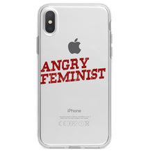 DistinctInk® Clear Shockproof Hybrid Case for Apple iPhone / Samsung Galaxy / Google Pixel - Angry Feminist