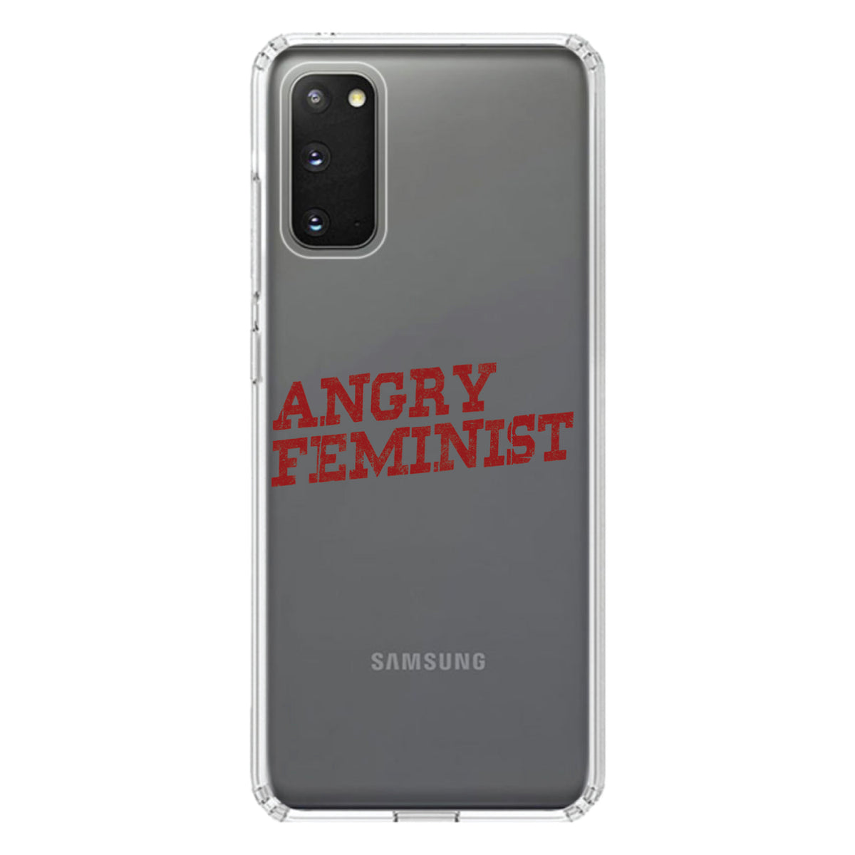 Angry Feminist Clear Shockproof iPhone Case, view 13