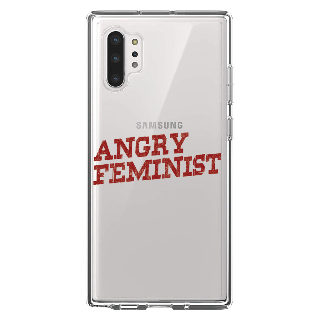 Angry Feminist Clear Shockproof iPhone Case, view 10
