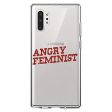 DistinctInk® Clear Shockproof Hybrid Case for Apple iPhone / Samsung Galaxy / Google Pixel - Angry Feminist