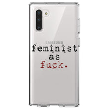 DistinctInk® Clear Shockproof Hybrid Case for Apple iPhone / Samsung Galaxy / Google Pixel - Feminist as F%ck