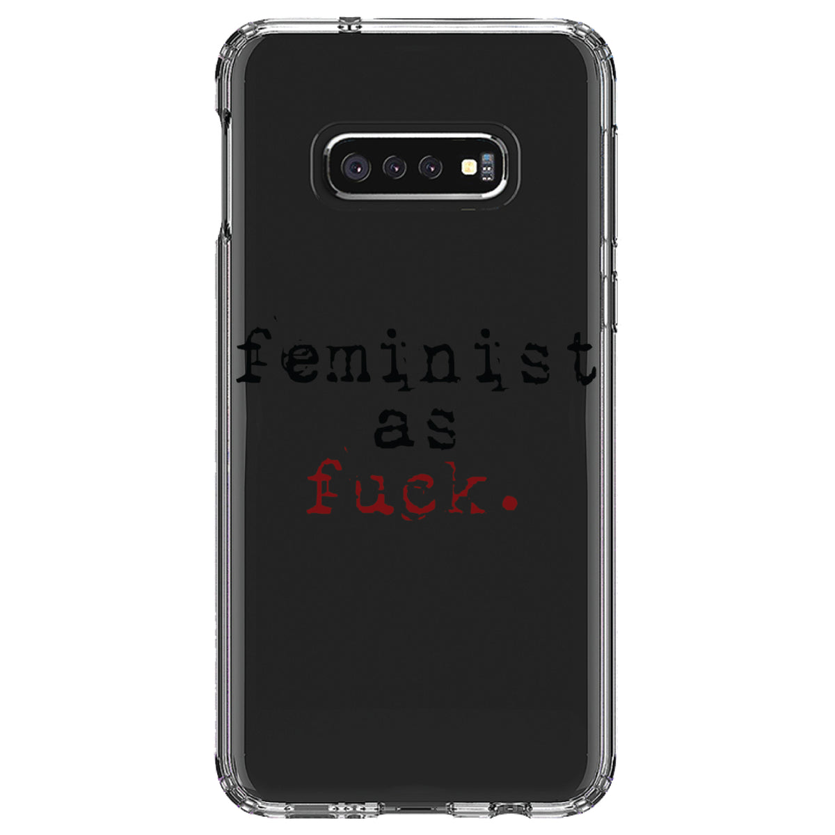 Feminist as F%ck Clear Shockproof iPhone Case, view 18