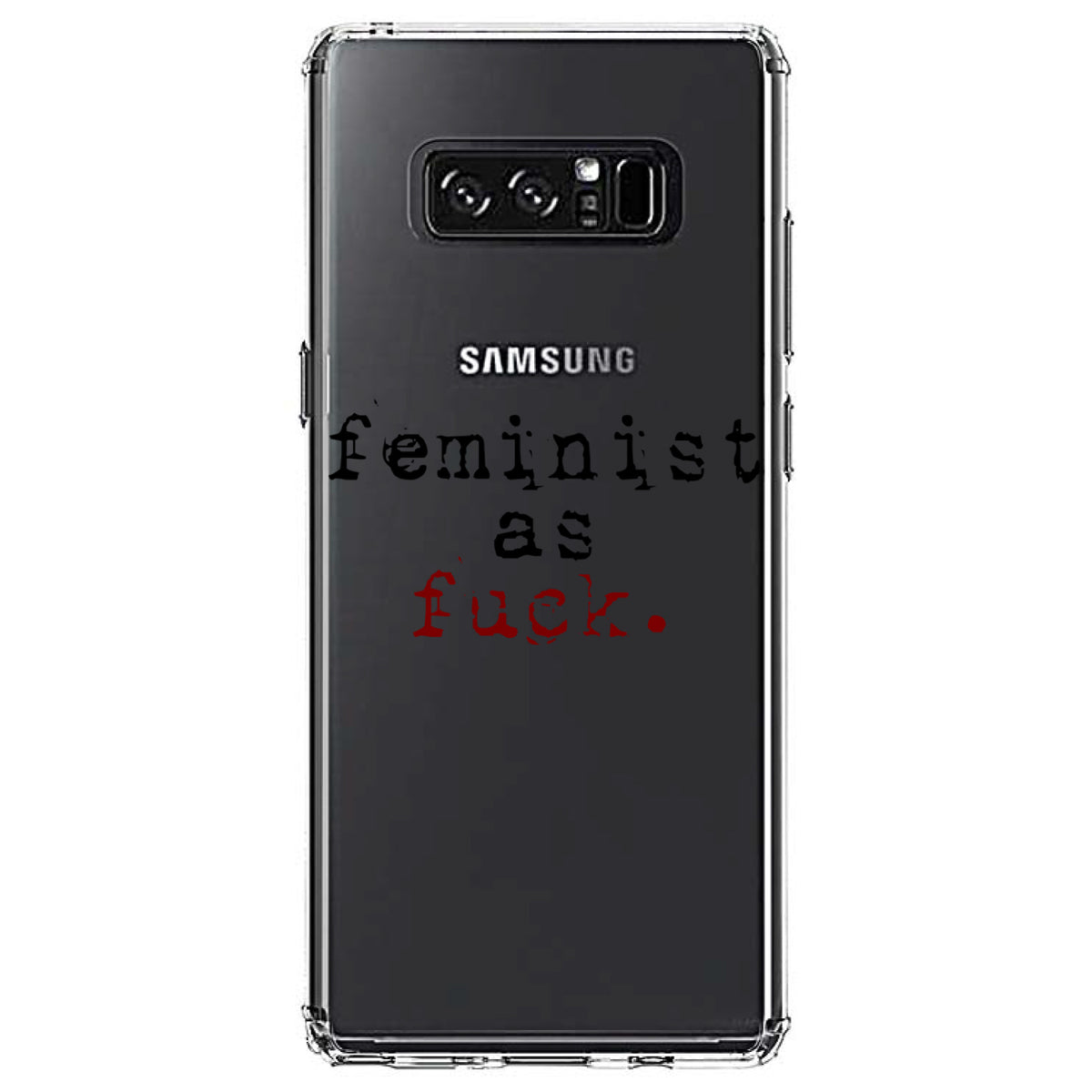 Feminist as F%ck Clear Shockproof iPhone Case, view 12
