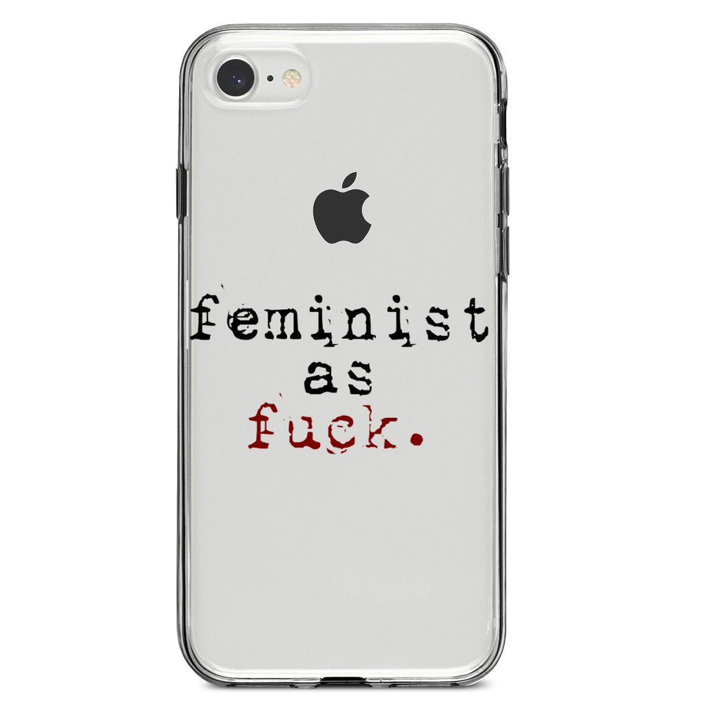 Feminist as F%ck Clear Shockproof iPhone Case, view 5
