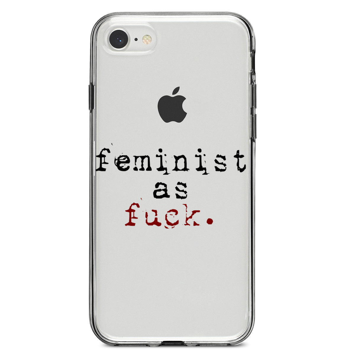 Feminist as F%ck Clear Shockproof iPhone Case, view 5