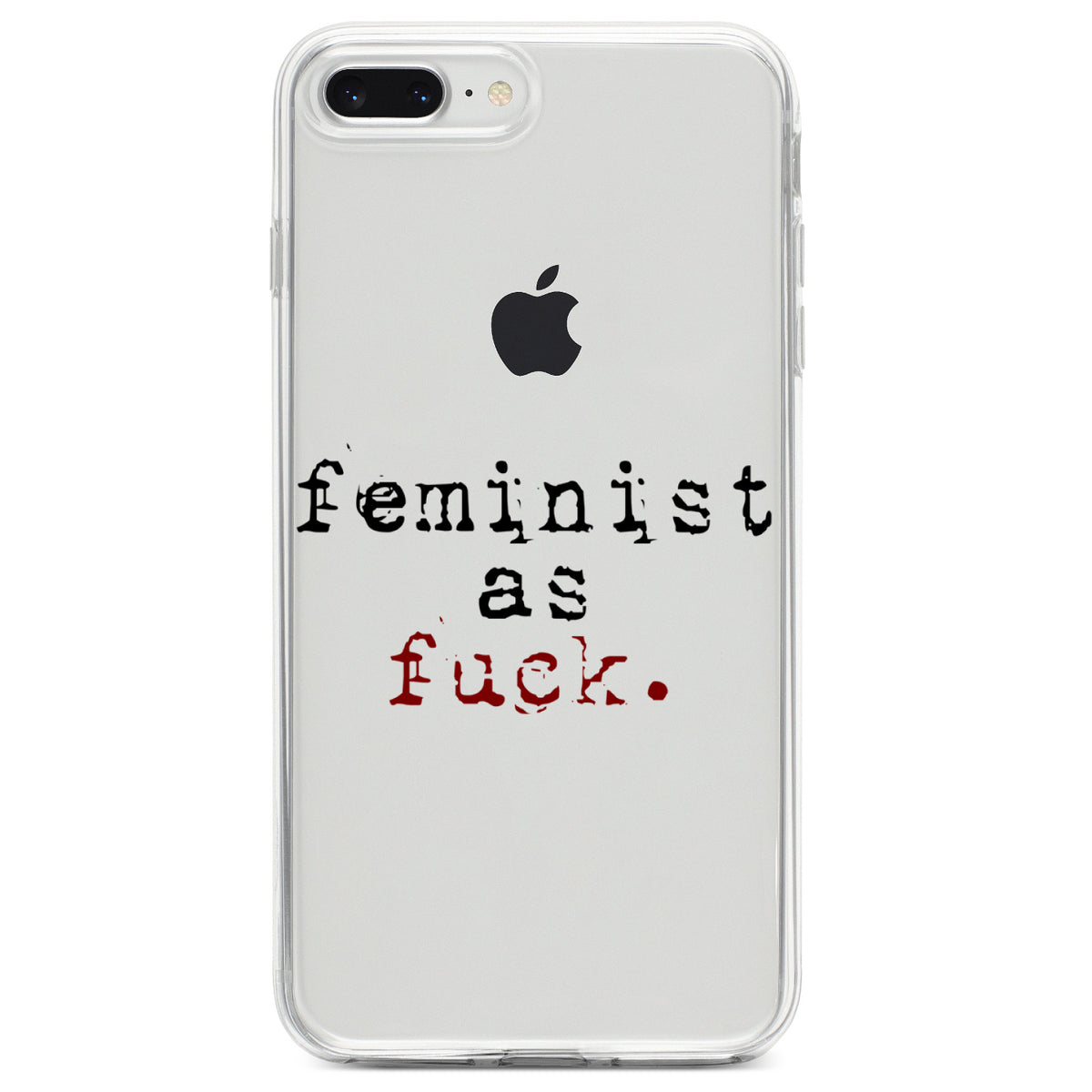 Feminist as F%ck Clear Shockproof iPhone Case, view 6