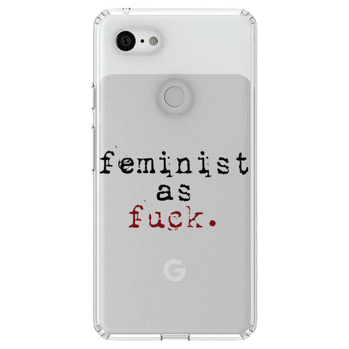 Feminist as F%ck Clear Shockproof iPhone Case, view 21