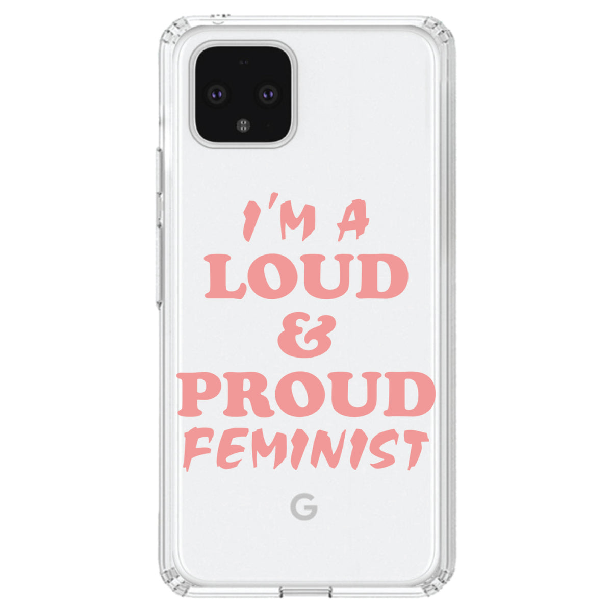 I'm a Loud & Proud Feminist Clear Shockproof iPhone Case, view 24