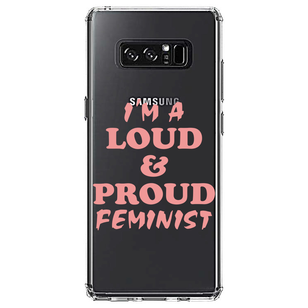 I'm a Loud & Proud Feminist Clear Shockproof iPhone Case, view 12