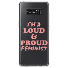 DistinctInk® Clear Shockproof Hybrid Case for Apple iPhone / Samsung Galaxy / Google Pixel - I'm a Loud & Proud Feminist