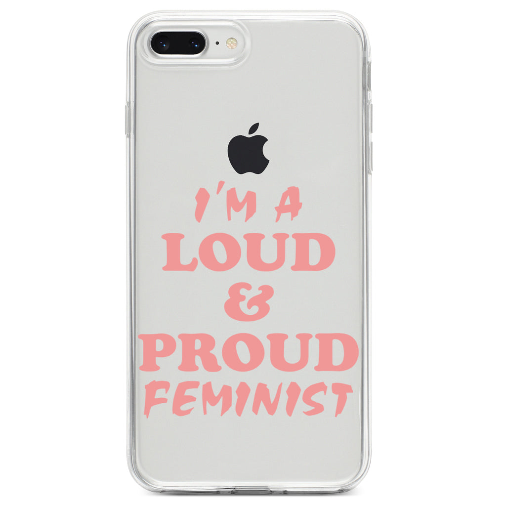 I'm a Loud & Proud Feminist Clear Shockproof iPhone Case, view 6