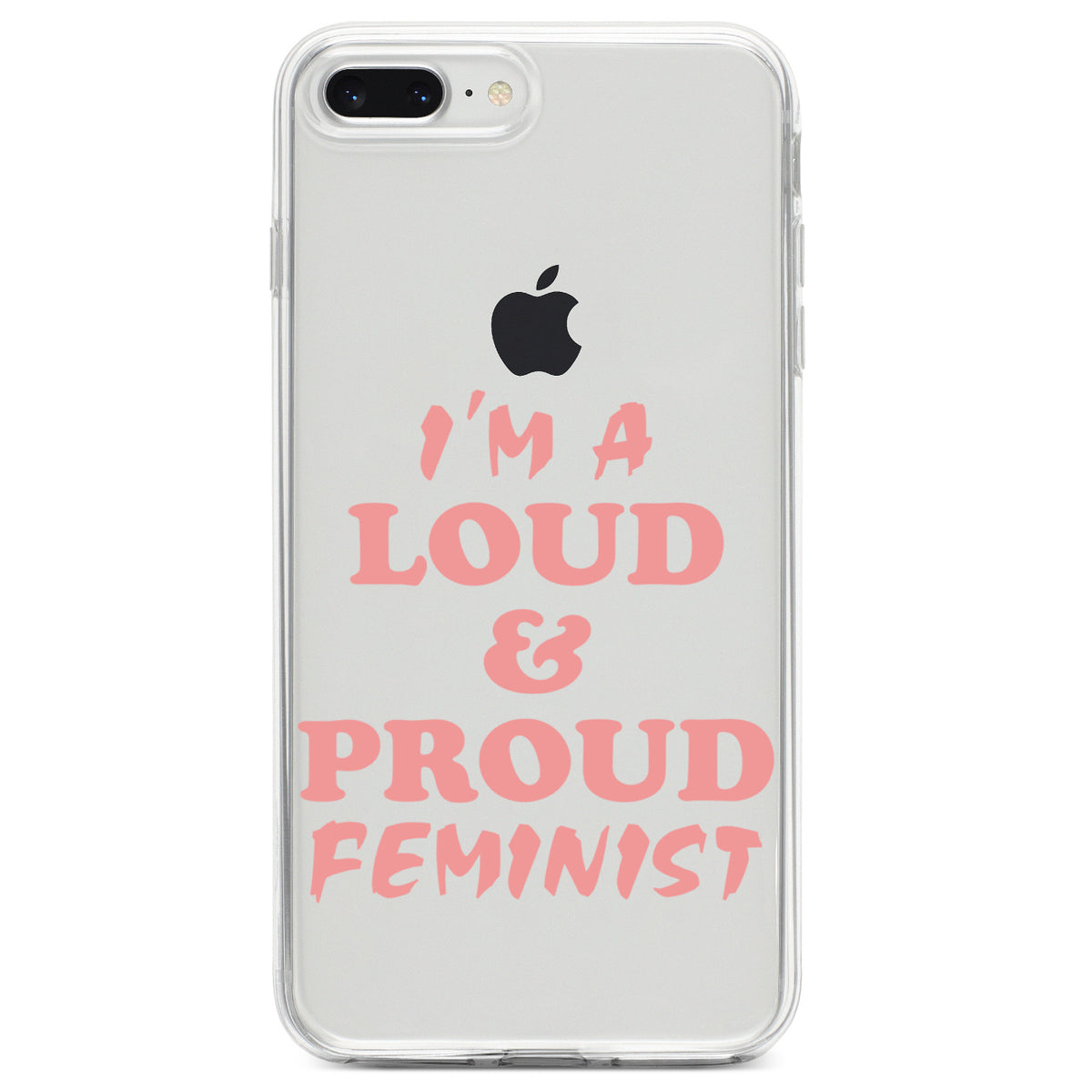 I'm a Loud & Proud Feminist Clear Shockproof iPhone Case, view 6