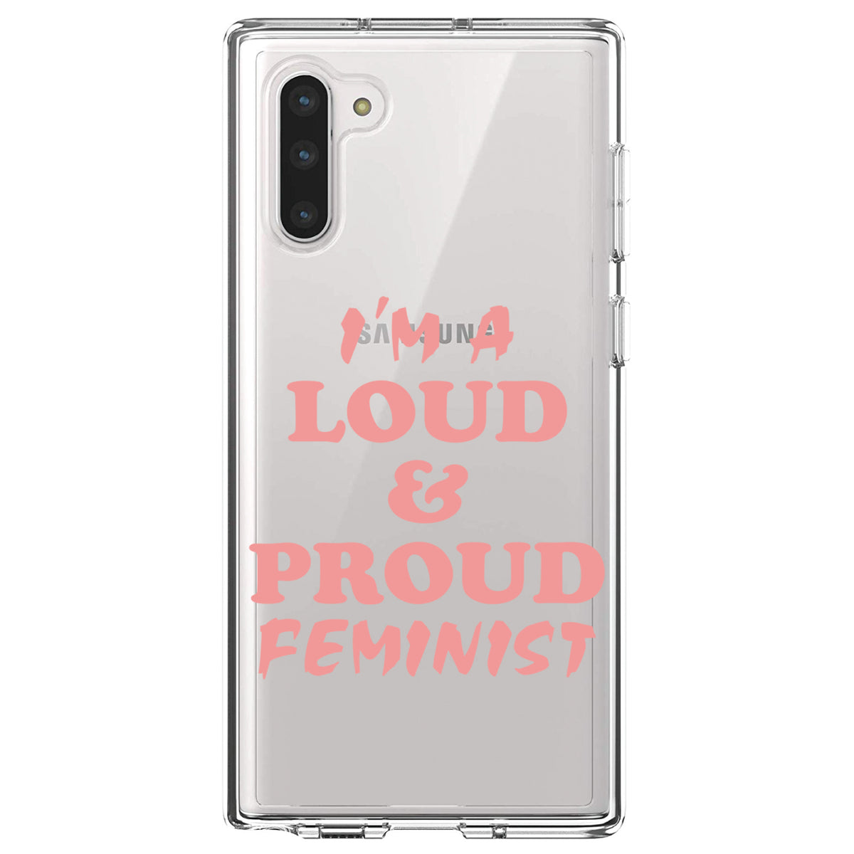 I'm a Loud & Proud Feminist Clear Shockproof iPhone Case, view 9