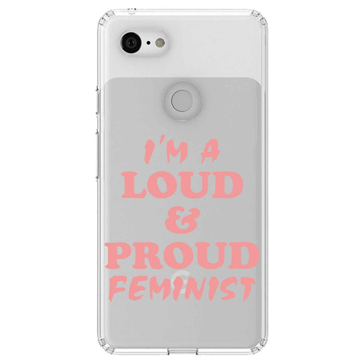I'm a Loud & Proud Feminist Clear Shockproof iPhone Case, view 22