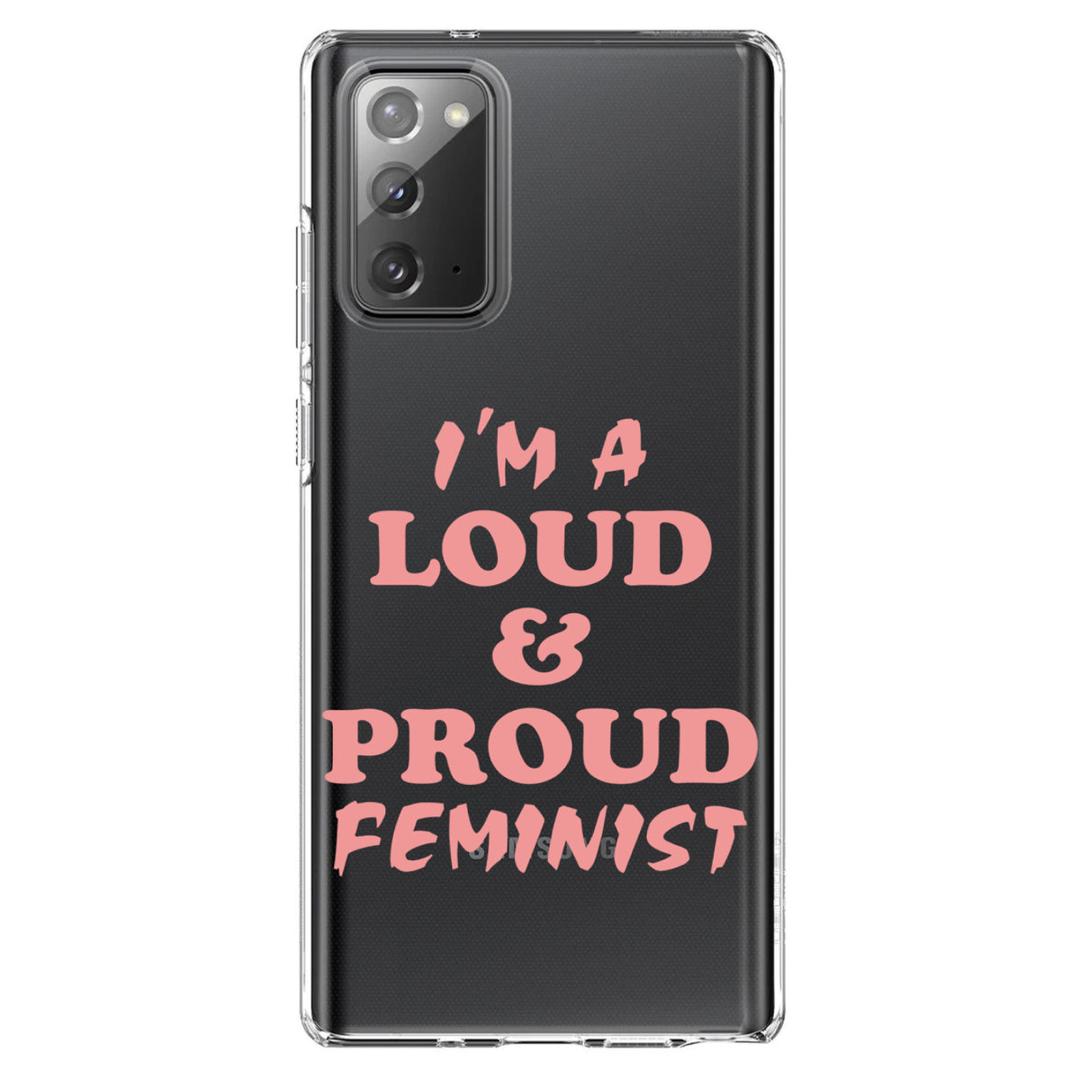 I'm a Loud & Proud Feminist Clear Shockproof iPhone Case, view 7