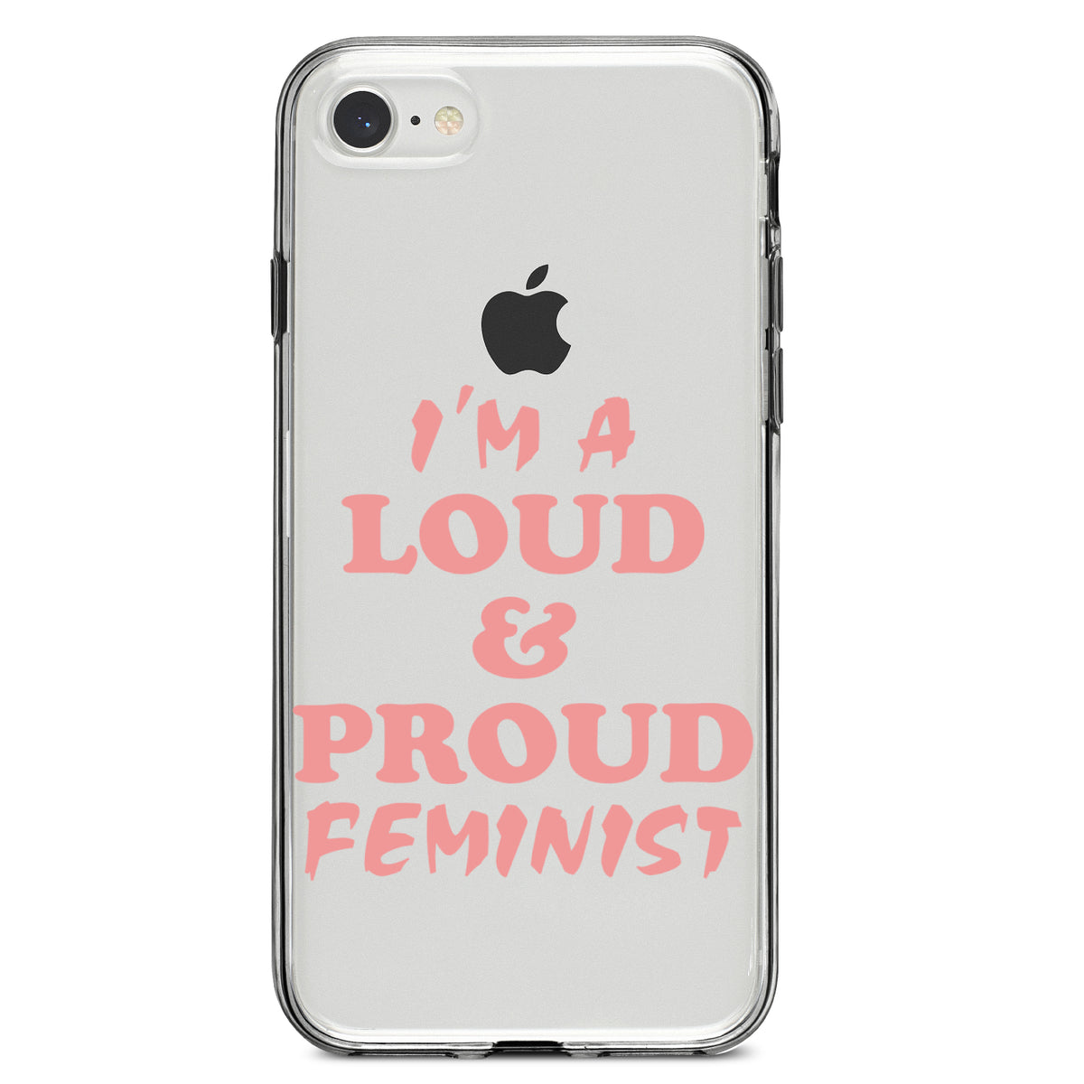 I'm a Loud & Proud Feminist Clear Shockproof iPhone Case, view 5