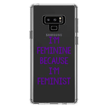 DistinctInk® Clear Shockproof Hybrid Case for Apple iPhone / Samsung Galaxy / Google Pixel - I'm Feminine Because I'm Feminist