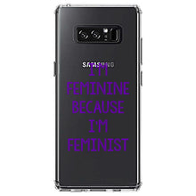 DistinctInk® Clear Shockproof Hybrid Case for Apple iPhone / Samsung Galaxy / Google Pixel - I'm Feminine Because I'm Feminist