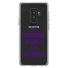 DistinctInk® Clear Shockproof Hybrid Case for Apple iPhone / Samsung Galaxy / Google Pixel - I'm Feminine Because I'm Feminist
