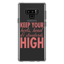 DistinctInk® Clear Shockproof Hybrid Case for Apple iPhone / Samsung Galaxy / Google Pixel - Keep Your Heels Head & Standards high