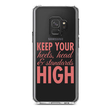 DistinctInk® Clear Shockproof Hybrid Case for Apple iPhone / Samsung Galaxy / Google Pixel - Keep Your Heels Head & Standards high