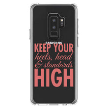 DistinctInk® Clear Shockproof Hybrid Case for Apple iPhone / Samsung Galaxy / Google Pixel - Keep Your Heels Head & Standards high