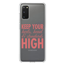 DistinctInk® Clear Shockproof Hybrid Case for Apple iPhone / Samsung Galaxy / Google Pixel - Keep Your Heels Head & Standards high