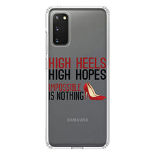 DistinctInk® Clear Shockproof Hybrid Case for Apple iPhone / Samsung Galaxy / Google Pixel - High Heels High Hopes Impossible Is Nothing