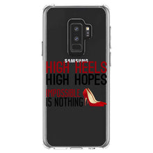 DistinctInk® Clear Shockproof Hybrid Case for Apple iPhone / Samsung Galaxy / Google Pixel - High Heels High Hopes Impossible Is Nothing