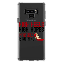 DistinctInk® Clear Shockproof Hybrid Case for Apple iPhone / Samsung Galaxy / Google Pixel - High Heels High Hopes Impossible Is Nothing
