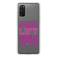 DistinctInk® Clear Shockproof Hybrid Case for Apple iPhone / Samsung Galaxy / Google Pixel - Lipstick & High Heels Can Life Weights Heavier