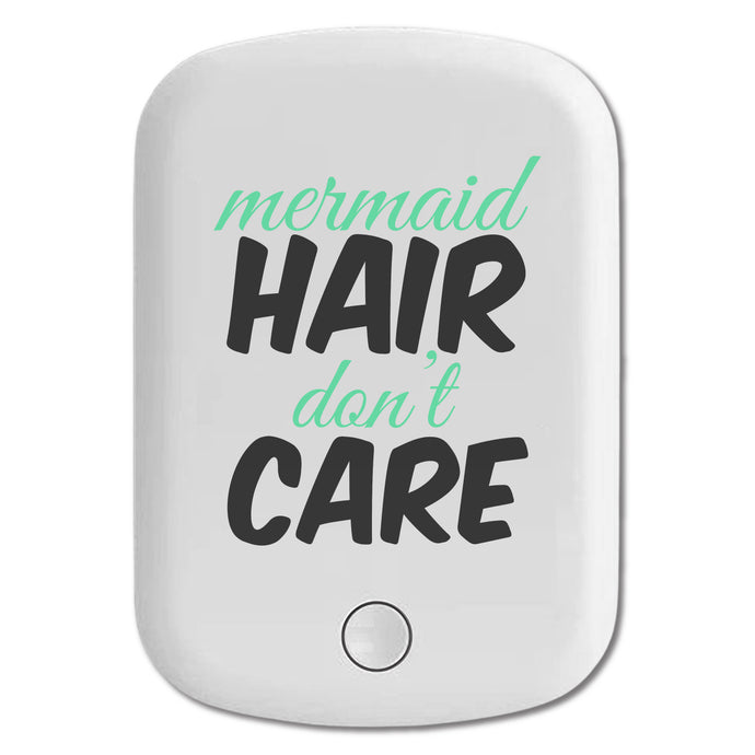 DistinctInk Magnetic Battery Pack, Wireless Portable Charger with USB-C Cable, Compatible with MagSafe iPhone 14 / 13 / 12 Series - Mermaid Hair Don't Care