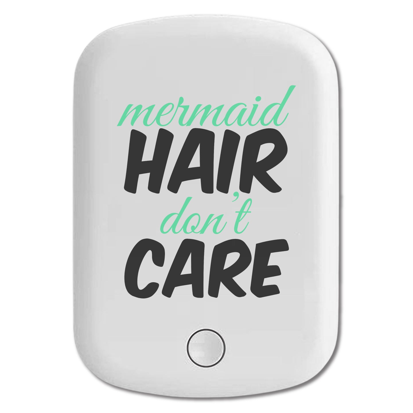 DistinctInk Magnetic Battery Pack, Wireless Portable Charger with USB-C Cable, Compatible with MagSafe iPhone 14 / 13 / 12 Series - Mermaid Hair Don't Care