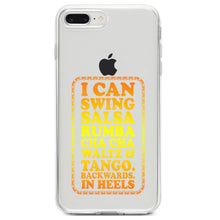 DistinctInk® Clear Shockproof Hybrid Case for Apple iPhone / Samsung Galaxy / Google Pixel - Swing Salsa Rumba Cha Cha Waltz in Heels