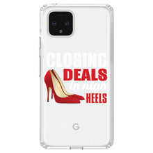 DistinctInk® Clear Shockproof Hybrid Case for Apple iPhone / Samsung Galaxy / Google Pixel - Closing Deals in High Heels