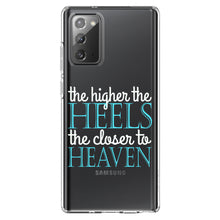 DistinctInk® Clear Shockproof Hybrid Case for Apple iPhone / Samsung Galaxy / Google Pixel - The Higher the Heels The Closer to Heaven