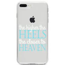 DistinctInk® Clear Shockproof Hybrid Case for Apple iPhone / Samsung Galaxy / Google Pixel - The Higher the Heels The Closer to Heaven