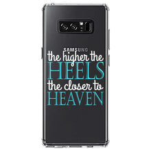 DistinctInk® Clear Shockproof Hybrid Case for Apple iPhone / Samsung Galaxy / Google Pixel - The Higher the Heels The Closer to Heaven