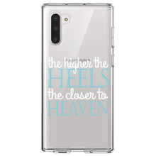 DistinctInk® Clear Shockproof Hybrid Case for Apple iPhone / Samsung Galaxy / Google Pixel - The Higher the Heels The Closer to Heaven