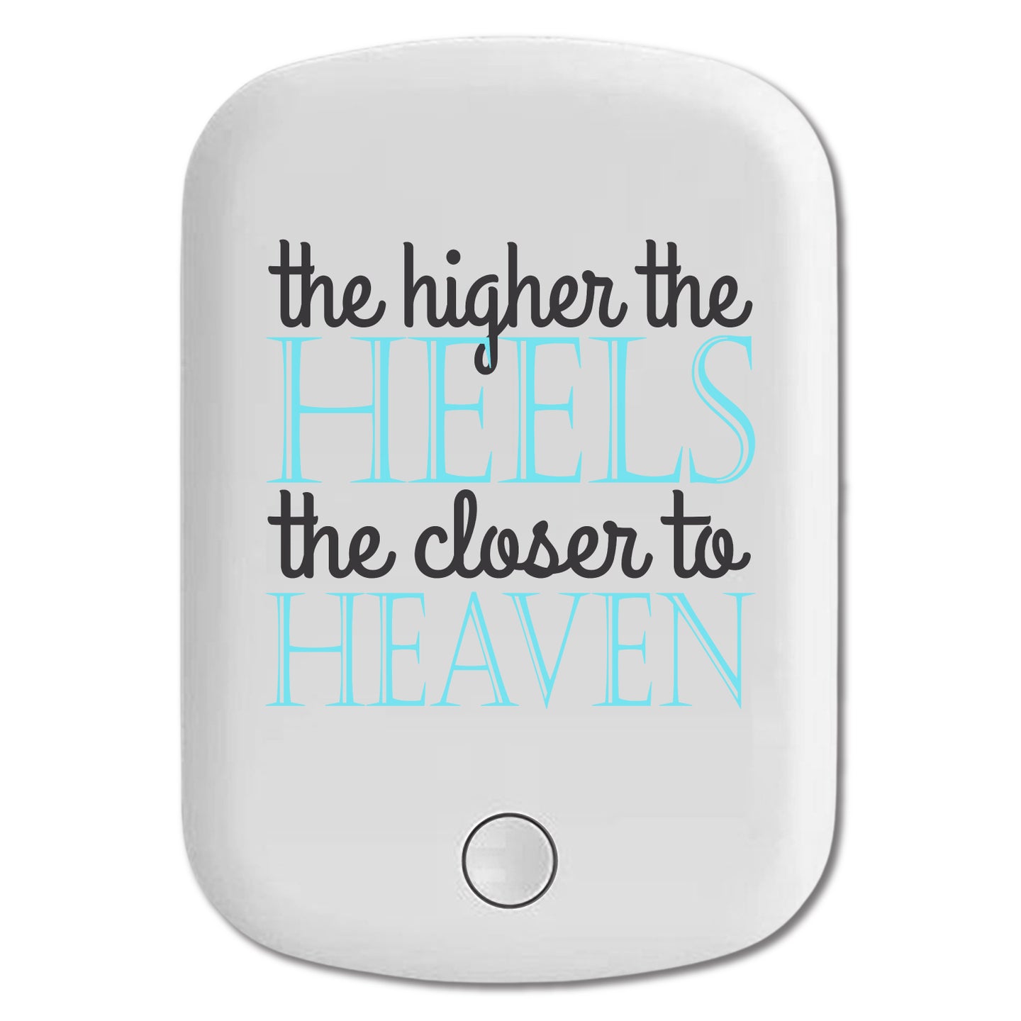 DistinctInk Magnetic Battery Pack, Wireless Portable Charger with USB-C Cable, Compatible with MagSafe iPhone 14 / 13 / 12 Series - The Higher the Heels The Closer to Heaven