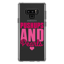 DistinctInk® Clear Shockproof Hybrid Case for Apple iPhone / Samsung Galaxy / Google Pixel - Pushups and Pearls