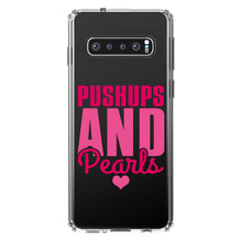 DistinctInk® Clear Shockproof Hybrid Case for Apple iPhone / Samsung Galaxy / Google Pixel - Pushups and Pearls