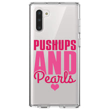 DistinctInk® Clear Shockproof Hybrid Case for Apple iPhone / Samsung Galaxy / Google Pixel - Pushups and Pearls