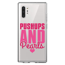 DistinctInk® Clear Shockproof Hybrid Case for Apple iPhone / Samsung Galaxy / Google Pixel - Pushups and Pearls