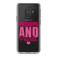 DistinctInk® Clear Shockproof Hybrid Case for Apple iPhone / Samsung Galaxy / Google Pixel - Pushups and Pearls