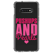 DistinctInk® Clear Shockproof Hybrid Case for Apple iPhone / Samsung Galaxy / Google Pixel - Pushups and Pearls