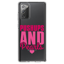 DistinctInk® Clear Shockproof Hybrid Case for Apple iPhone / Samsung Galaxy / Google Pixel - Pushups and Pearls